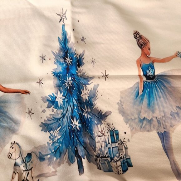 Blue Christmas Pillow Cover Holiday Nutcracker Decor Soft Accent Lumbar Case 20" - Picture 8 of 13